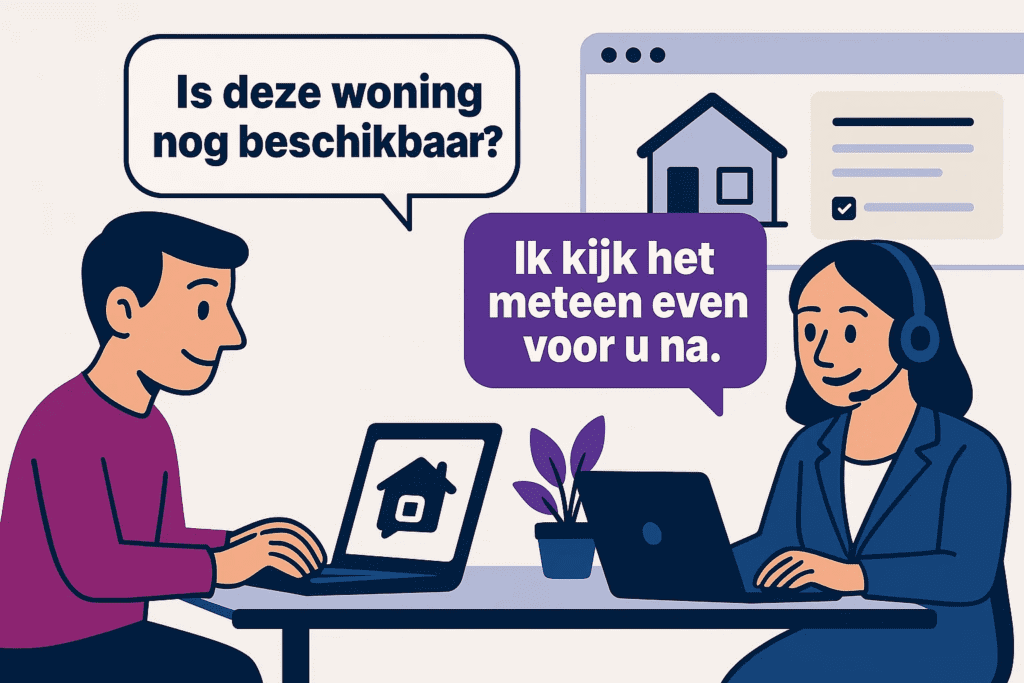 live chat outsourcing bij een makelaar
