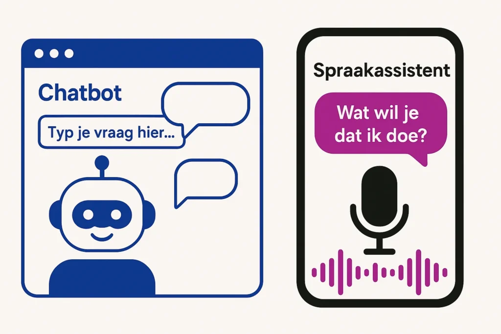 chatbot vs spraakassistent
