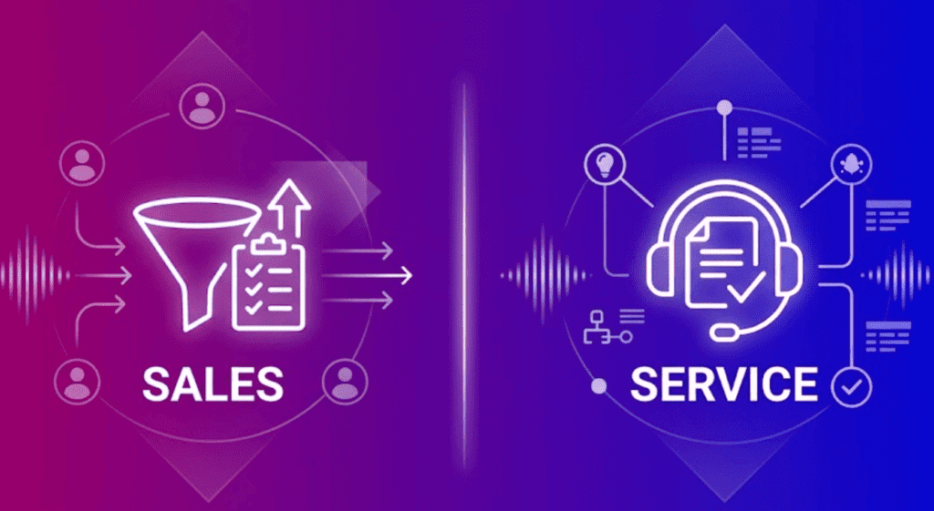 ai sales agent vs ai service agent